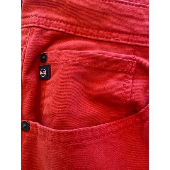 AG Adriano Goldschmied Men's Matchbox Slim Straight Leg Pants 34x35 Red - Picture 6 of 12